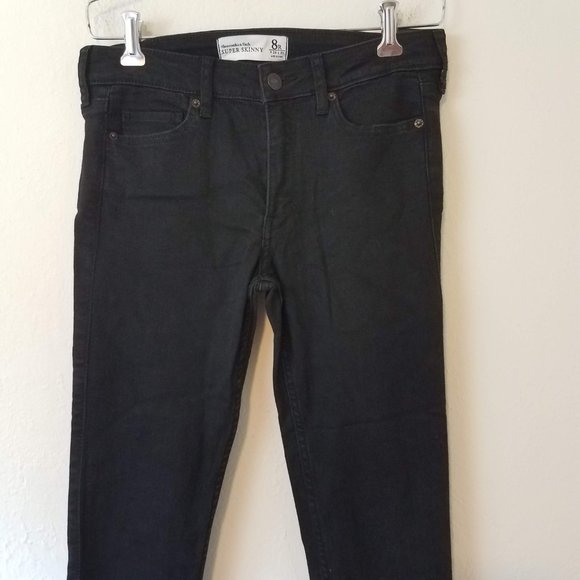 Abercrombie & Fitch Womens 8R Black The A&F Super Skinny Jeans NWT - Picture 4 of 10